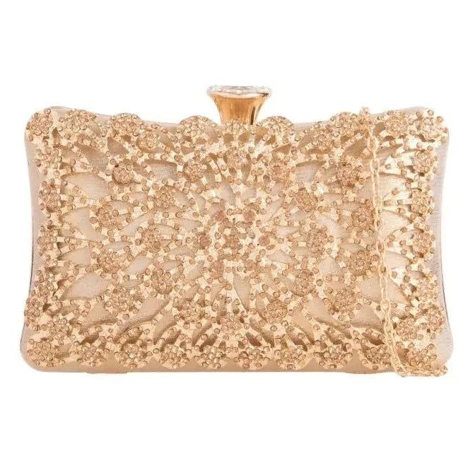 Glitter Diamante Evening Clutch Bag
