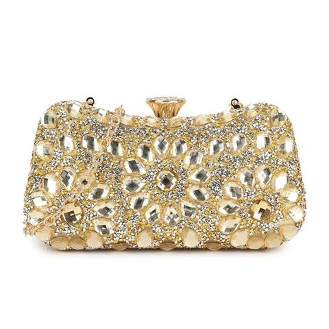 Diamonds Pearls Diamante Bridal Clutch Bag