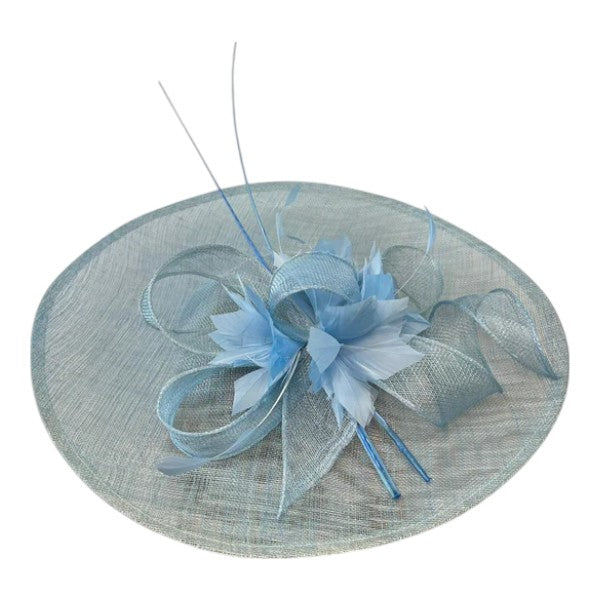 Womens Large Flower Feather Hatinator Headband Fascinator for Wedding Royal Ascot Party