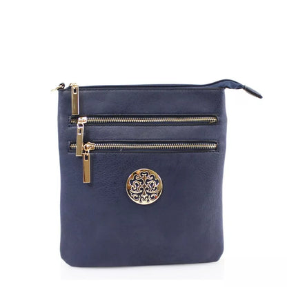 Women's Front Zipped Across Body Bag Messenger Bag Ladies Shoulder Over Bags Detachable Handbags