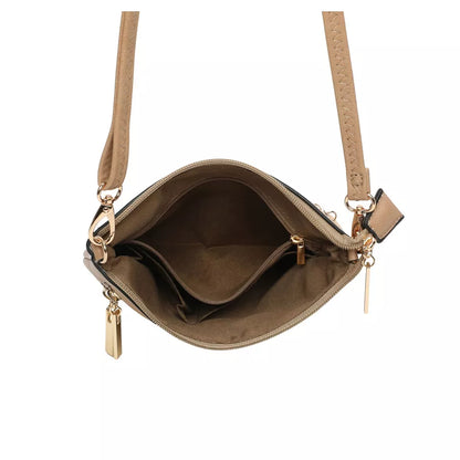 Women's Front Zipped Across Body Bag Messenger Bag Ladies Shoulder Over Bags Detachable Handbags