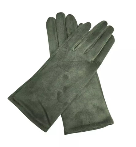 Women's Plain Gloves Ladies Solid Colour Faux Suede Soft Cozy Winter Warm Fleece Gloves Touch Screen