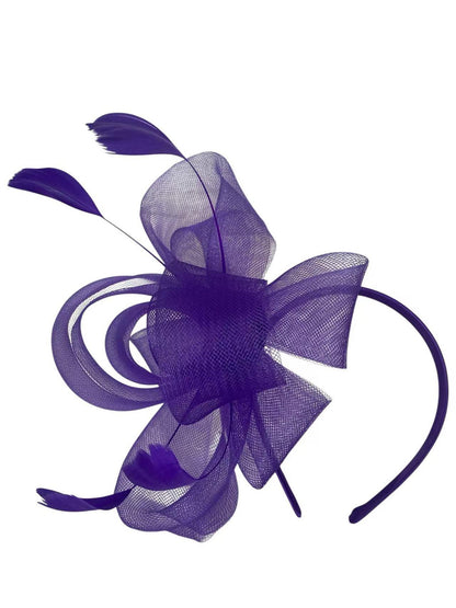 Feather Looped Fascinator Headband Clip Alice Band Ladies Day Weddings Races Royal Ascot