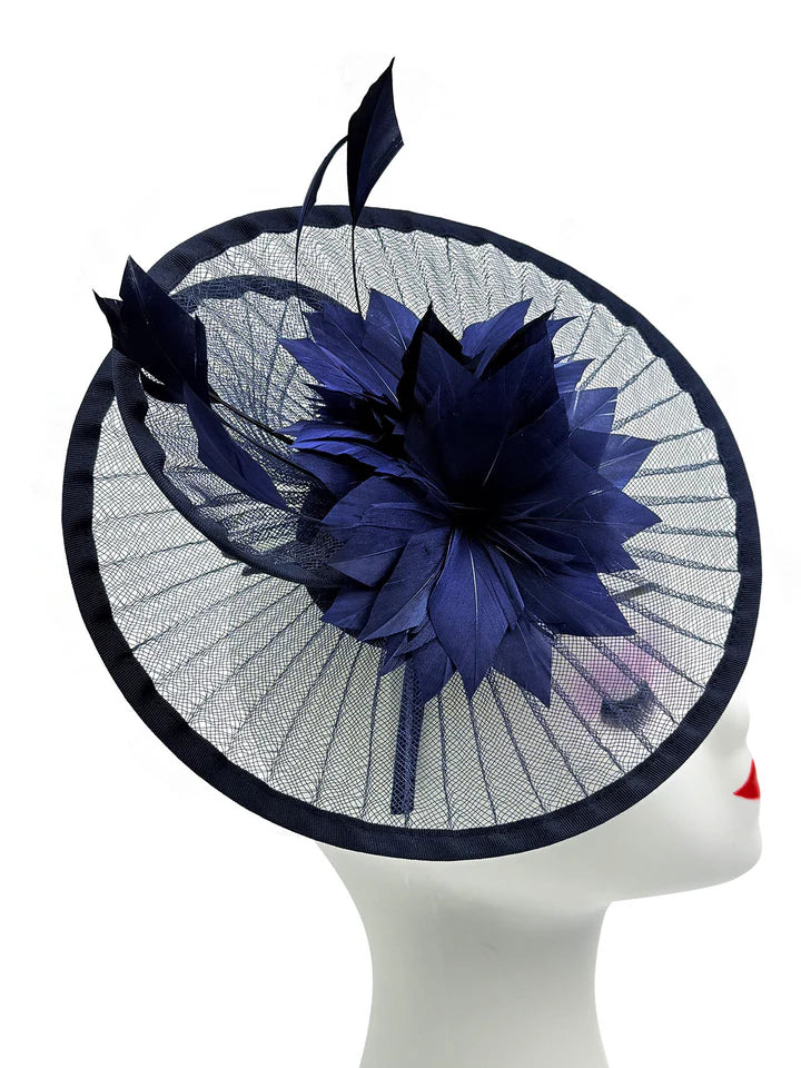 Women's Fascinator Headband Clip Circular Brim Round Hat Fascinator Weddings Ladies Races Royal Ascot Hatinator