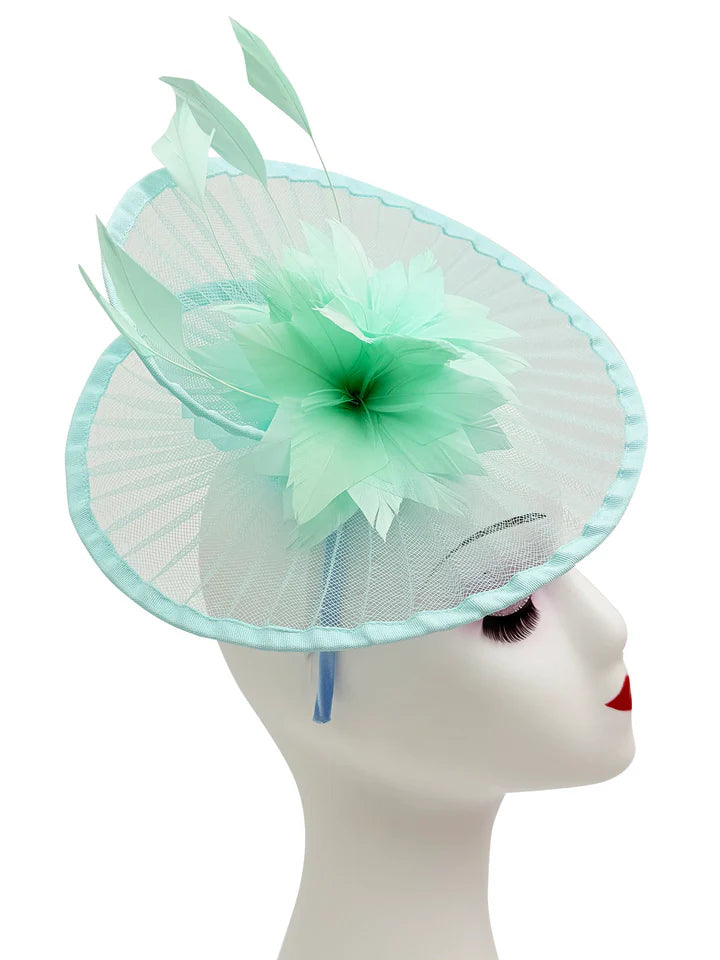 Women's Fascinator Headband Clip Circular Brim Round Hat Fascinator Weddings Ladies Races Royal Ascot Hatinator