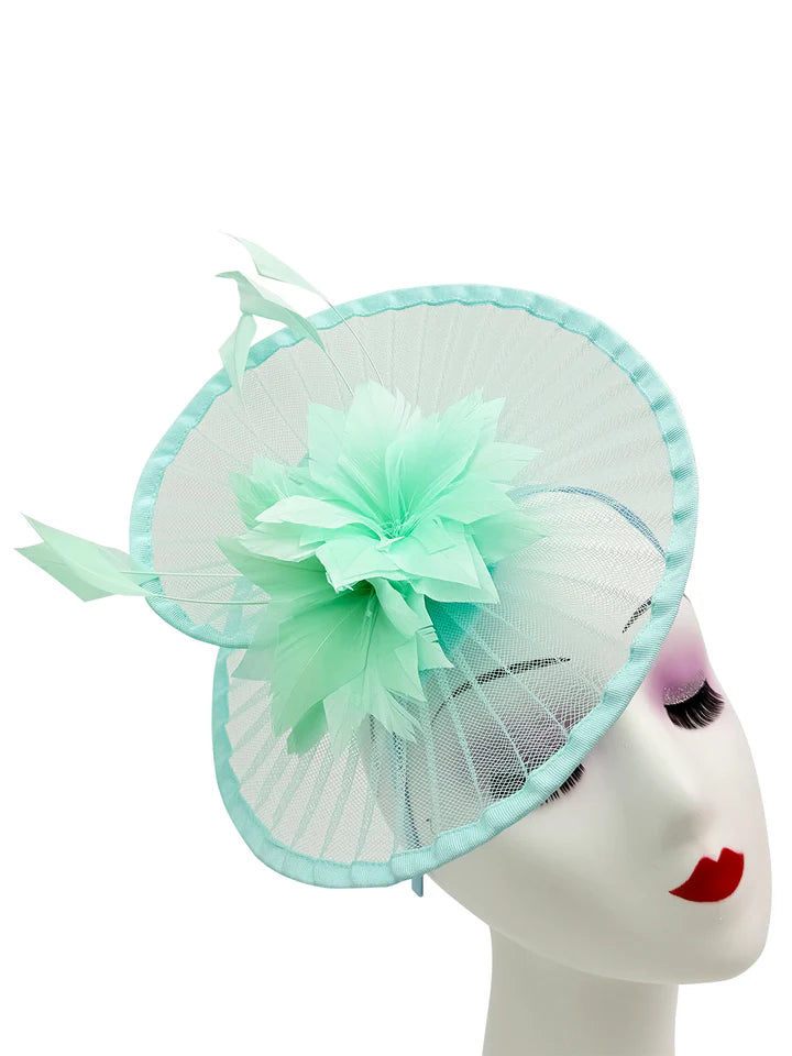 Women's Fascinator Headband Clip Circular Brim Round Hat Fascinator Weddings Ladies Races Royal Ascot Hatinator