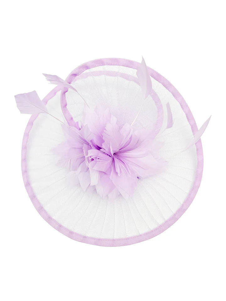 Women's Fascinator Headband Clip Circular Brim Round Hat Fascinator Weddings Ladies Races Royal Ascot Hatinator