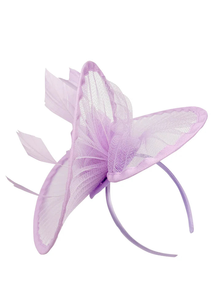 Women's Fascinator Headband Clip Circular Brim Round Hat Fascinator Weddings Ladies Races Royal Ascot Hatinator