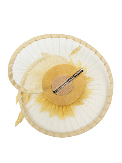 Women's Fascinator Headband Clip Circular Brim Round Hat Fascinator Weddings Ladies Races Royal Ascot Hatinator