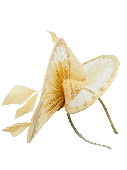 Women's Fascinator Headband Clip Circular Brim Round Hat Fascinator Weddings Ladies Races Royal Ascot Hatinator