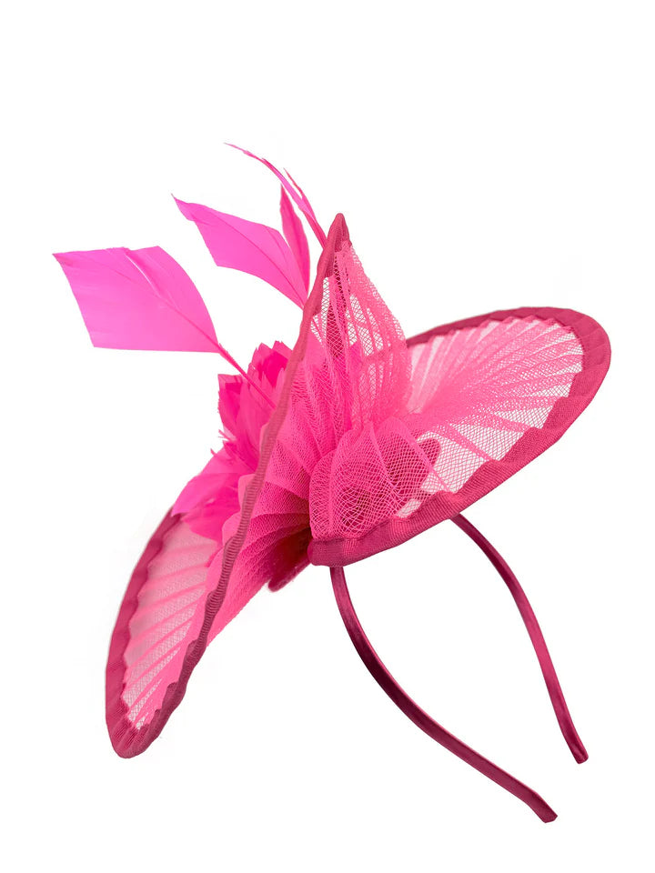 Women's Fascinator Headband Clip Circular Brim Round Hat Fascinator Weddings Ladies Races Royal Ascot Hatinator