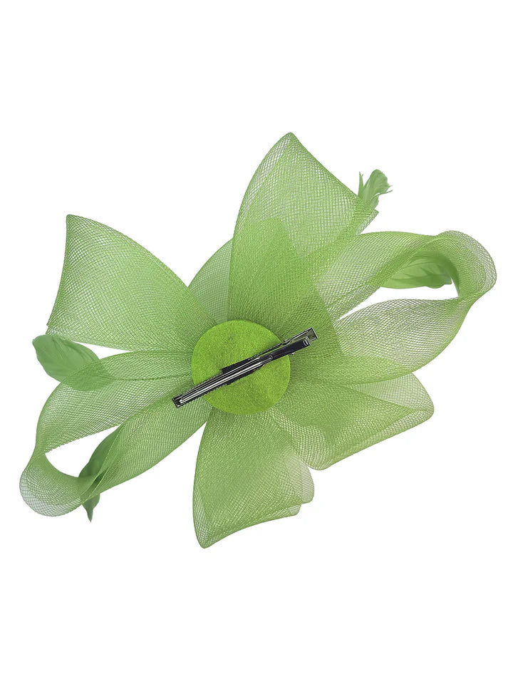 Women's Feather Looped Mesh Net Fascinator Headband Clip Alice Band Ladies Day Wedding Hat Royal Ascot