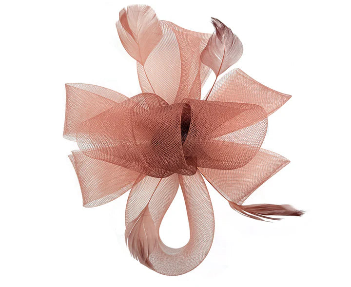 Women's Feather Looped Mesh Net Fascinator Headband Clip Alice Band Ladies Day Wedding Hat Royal Ascot