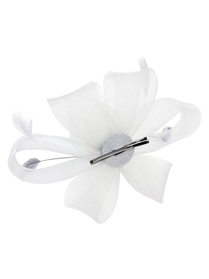 Women's Feather Looped Mesh Net Fascinator Headband Clip Alice Band Ladies Day Wedding Hat Royal Ascot