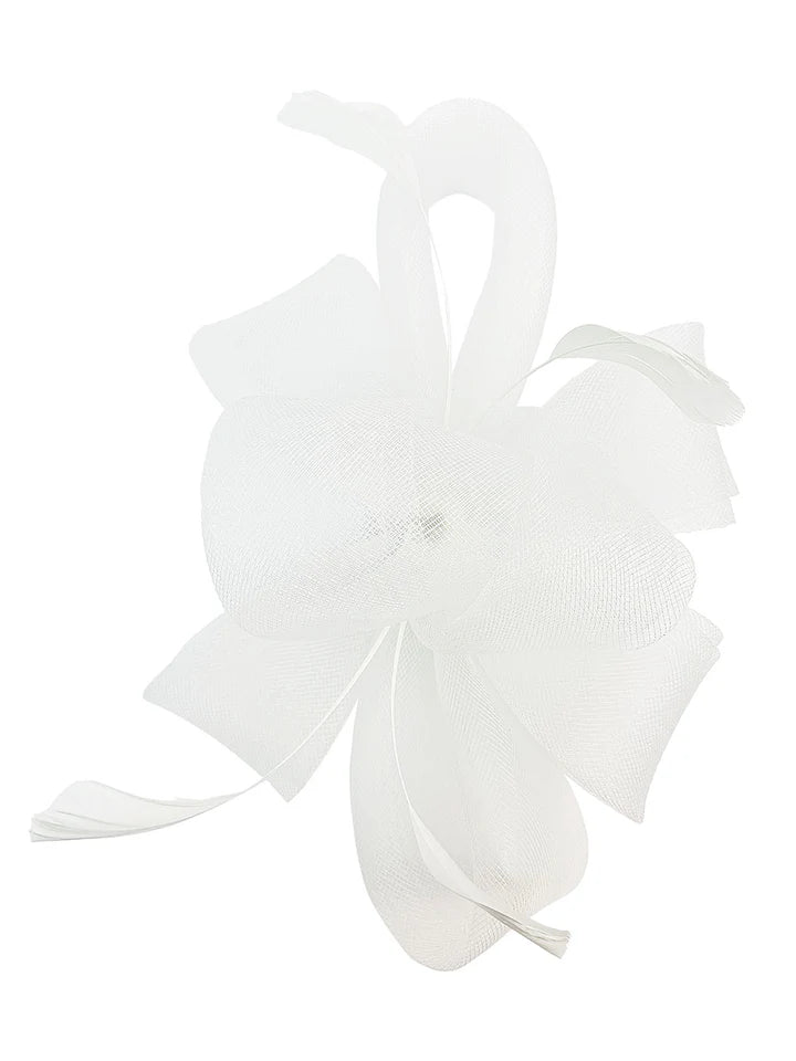 Women's Feather Looped Mesh Net Fascinator Headband Clip Alice Band Ladies Day Wedding Hat Royal Ascot