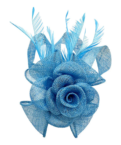 Women's Flower Feather Hat Fascinator Clip Headband Wedding Hat Ladies Day Royal Ascot Races