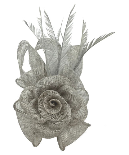 Women's Flower Feather Hat Fascinator Clip Headband Wedding Hat Ladies Day Royal Ascot Races