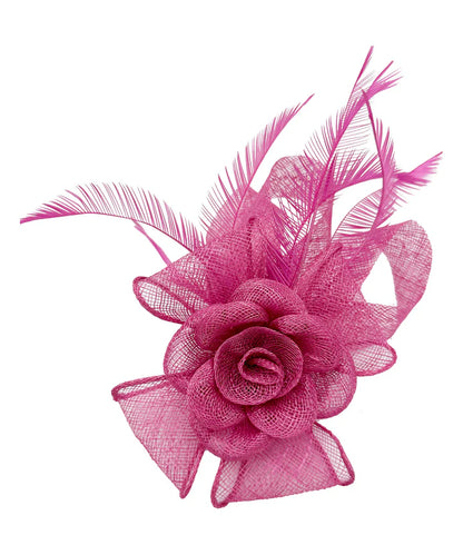 Women's Flower Feather Hat Fascinator Clip Headband Wedding Hat Ladies Day Royal Ascot Races
