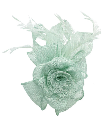 Women's Flower Feather Hat Fascinator Clip Headband Wedding Hat Ladies Day Royal Ascot Races