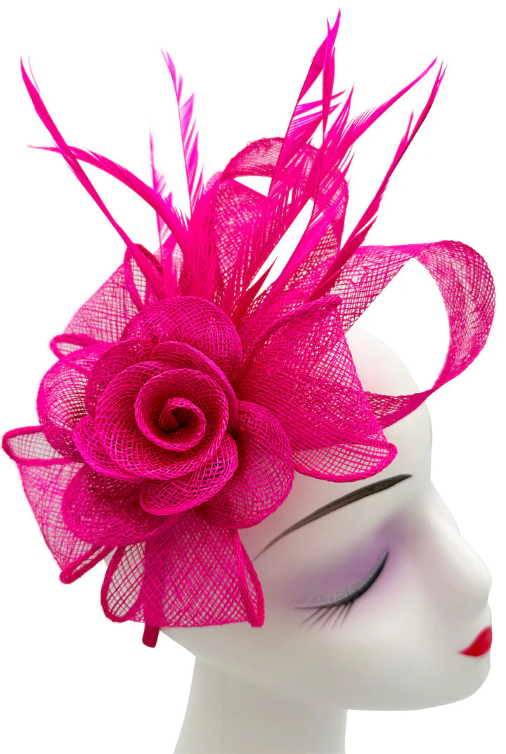 Women's Flower Feather Hat Fascinator Clip Headband Wedding Hat Ladies Day Royal Ascot Races