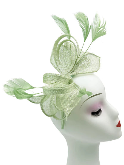 Women's Sinamay Loops Bow Fascinator Headband Clip Alice band Hat Weddings Races Royal Ascot Prom