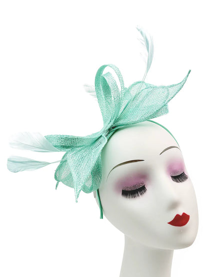 Women's Sinamay Loops Bow Fascinator Headband Clip Alice band Hat Weddings Races Royal Ascot Prom