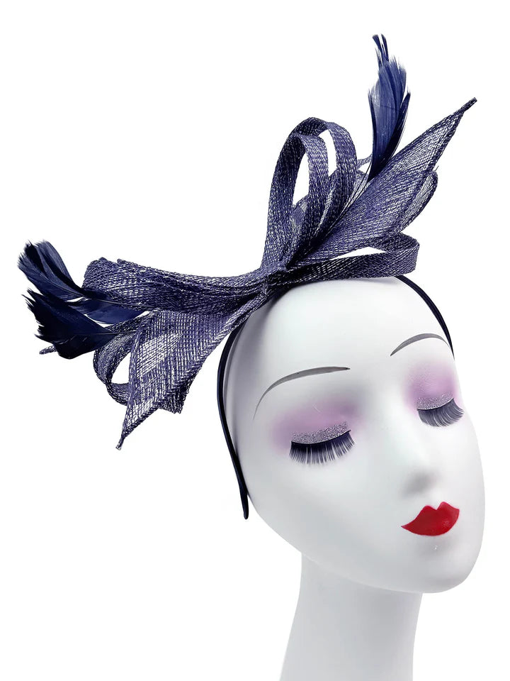 Women's Sinamay Loops Bow Fascinator Headband Clip Alice band Hat Weddings Races Royal Ascot Prom