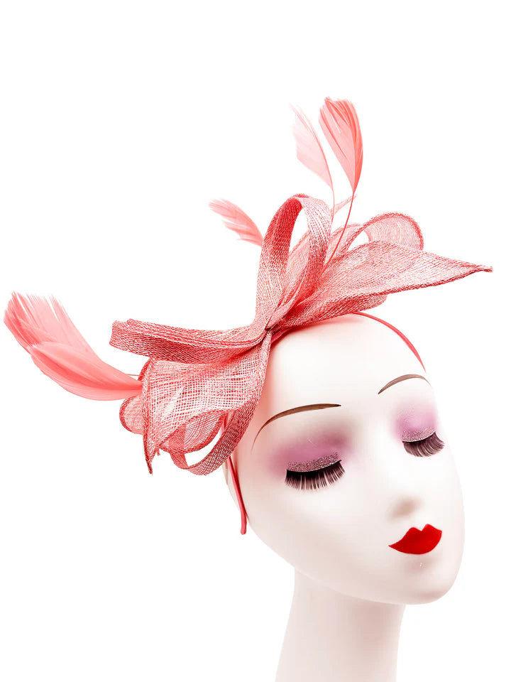 Women's Sinamay Loops Bow Fascinator Headband Clip Alice band Hat Weddings Races Royal Ascot Prom