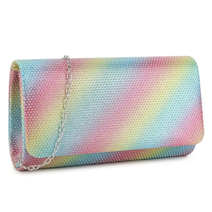 Ladies Glitter Clutch Bag Women's Shoulder Chain Wedding Prom Evening Handbag