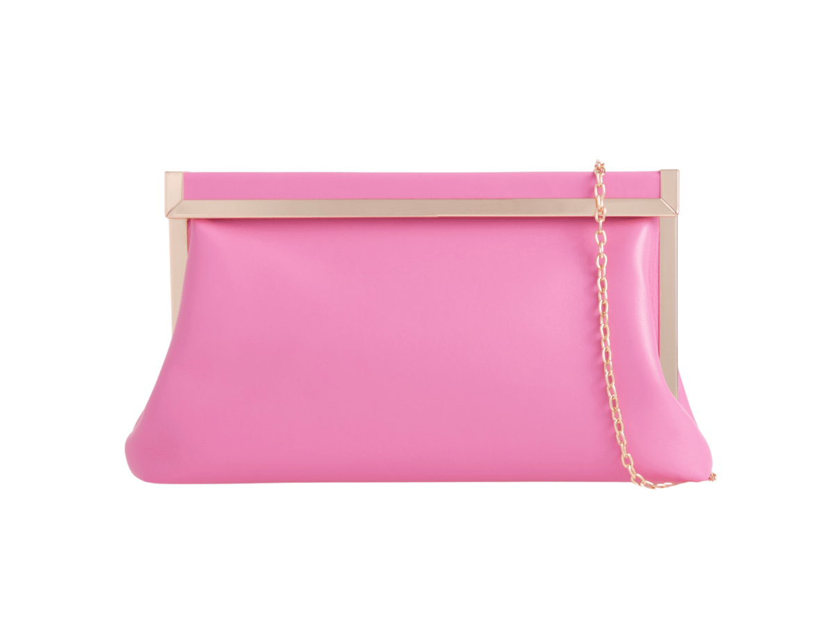 Women's Retro Style Metal Trim Faux Leather Clutch Bag Wedding Prom Evening Party Handbag