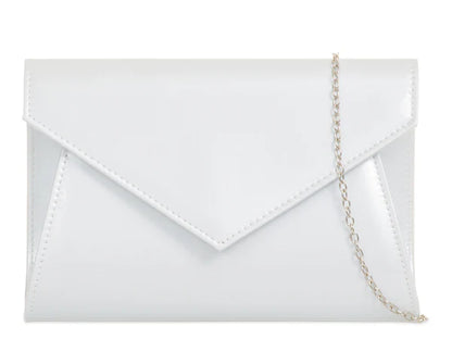 Patent Leather Shiny Envelope Clutch Bag Prom Party Evening For Women