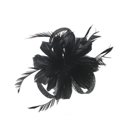 Small Flower Fascinator Hair Clip Feathers Mini Top Hat Wedding Royal Ascot Race