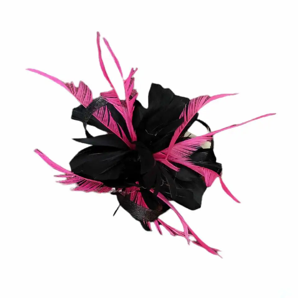 Small Flower Fascinator Hair Clip Feathers Mini Top Hat Wedding Royal Ascot Race