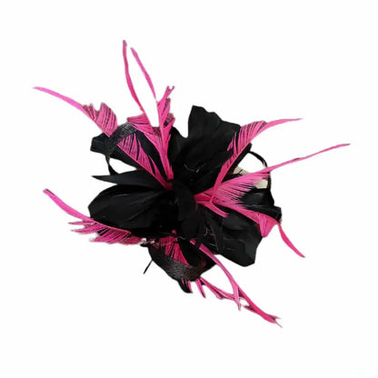 Small Flower Fascinator Hair Clip Feathers Mini Top Hat Wedding Royal Ascot Race