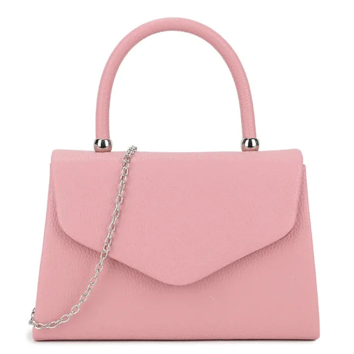 Plain Tote Style Top Handle Clutch Bag