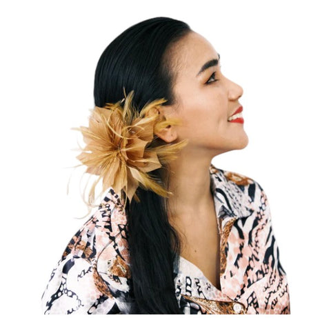 Women Flower Feather Hair Clip Fascinator & Headband Wedding Party Ladies Day Royal Ascot Race UK