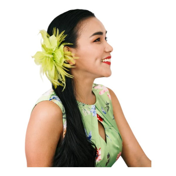 Women Flower Feather Hair Clip Fascinator & Headband Wedding Party Ladies Day Royal Ascot Race UK