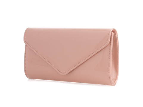 Glossy Patent Leather Envelope Clutch bag