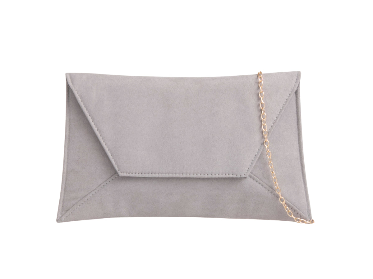 Suede Slim Envelope Clutch Bag Evening Prom Handbag For Women