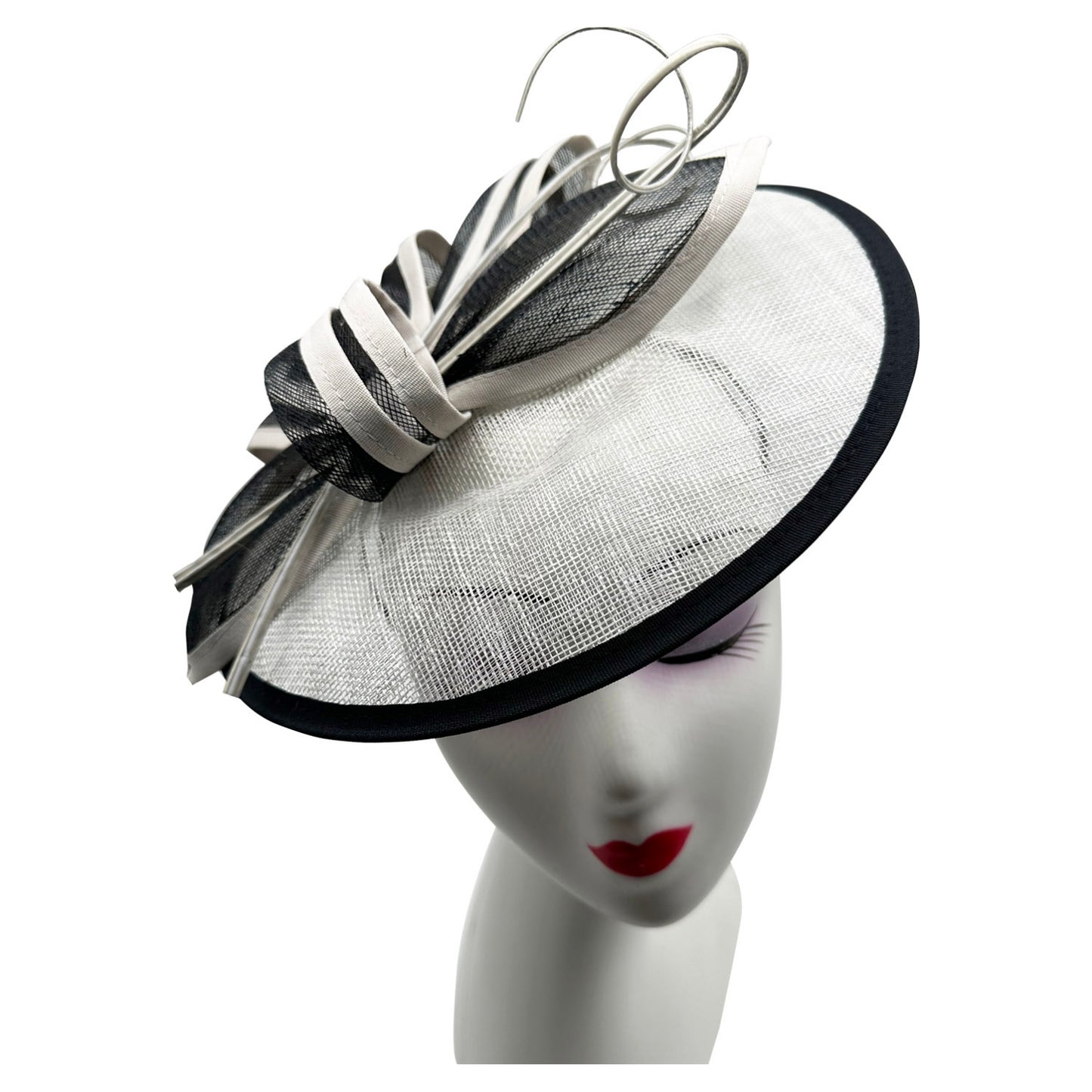Women's Fascinator Headband Hatinator Clip Large Hat Weddings Races Royal Ascot