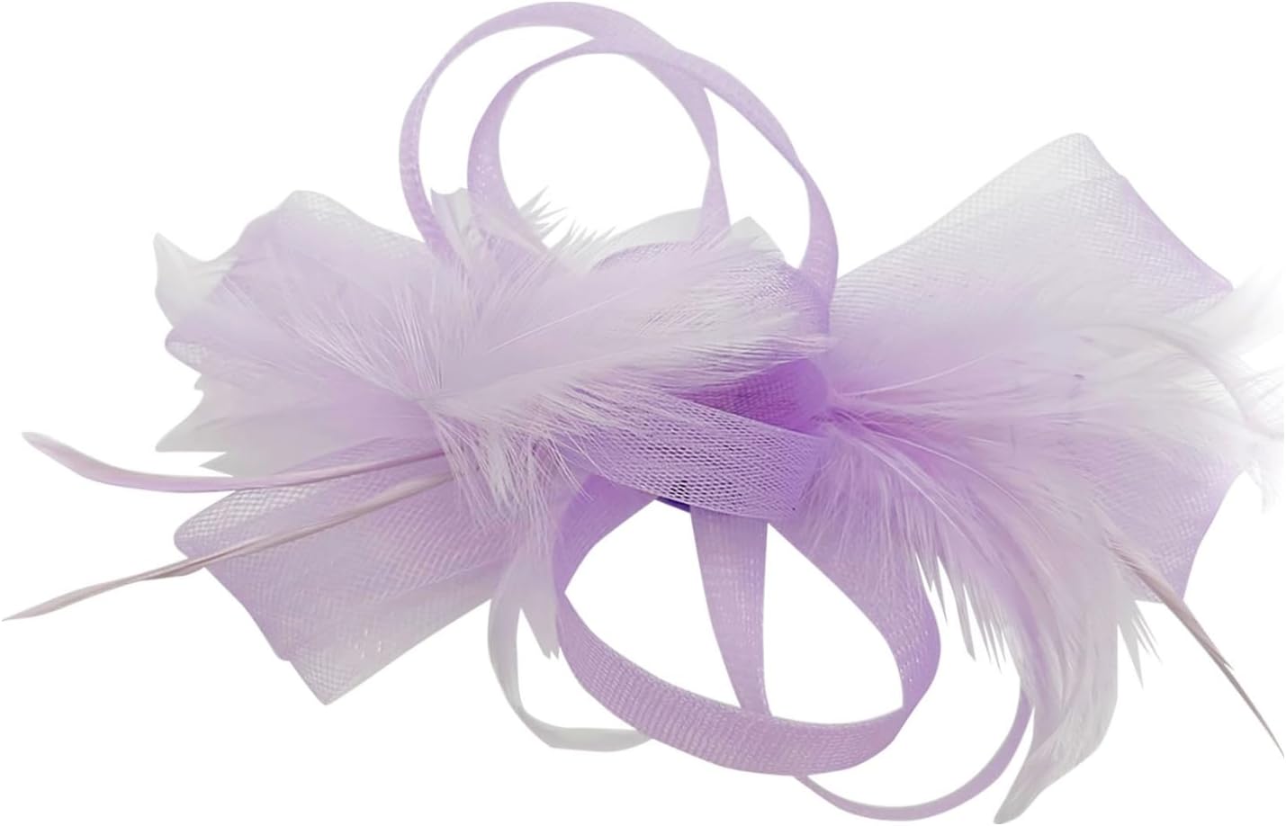 Loop Bow Fascinator With Feathers Flower Clip and Headband Wedding Races