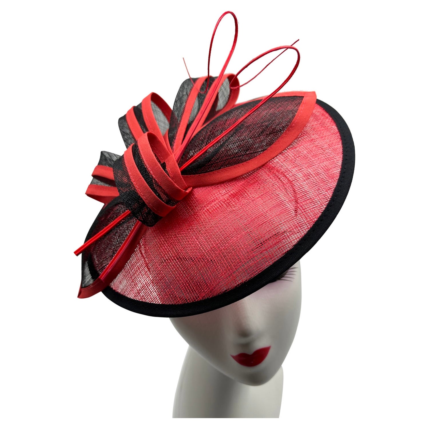 Sinamay Fascinator Hatinator with A Butterfly Bow Tie