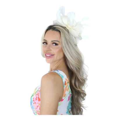 Womens Feather Looped Headband & Clip Fascinator Alice Band Ladies Day Wedding Royal Ascot