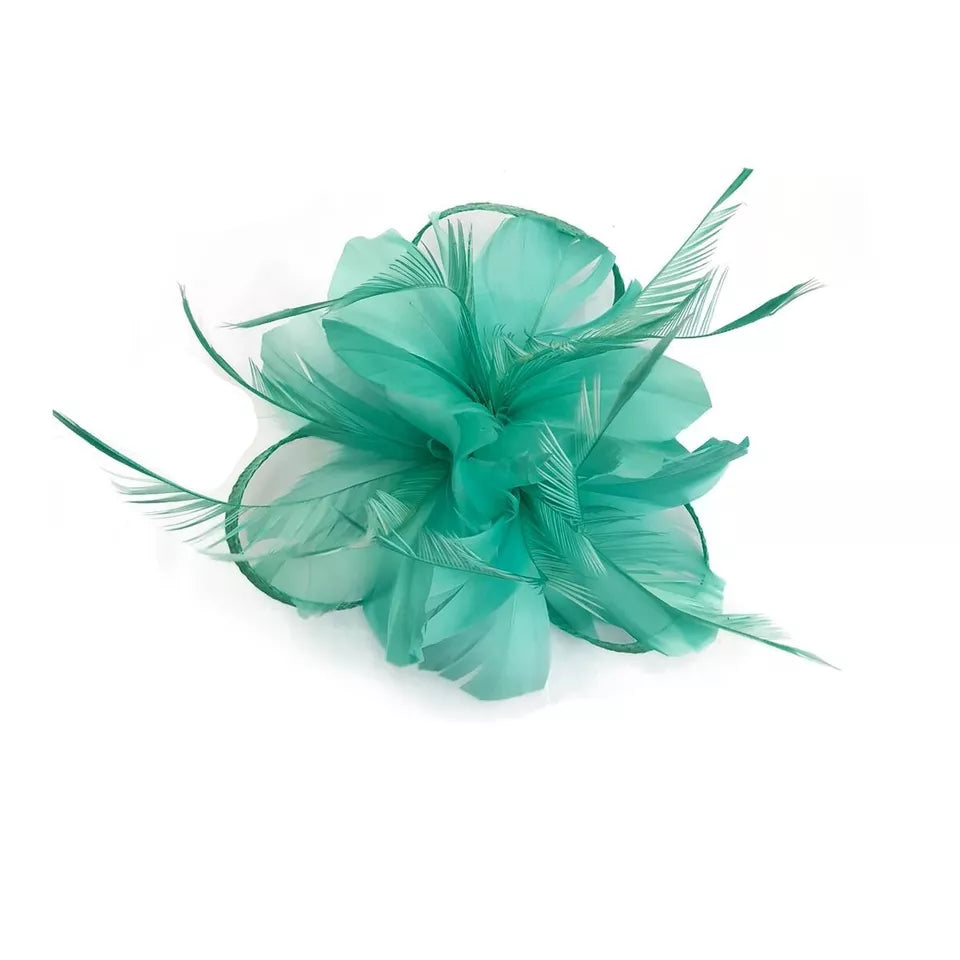 Small Flower Fascinator Hair Clip Feathers Mini Top Hat Wedding Royal Ascot Race