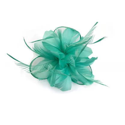 Small Flower Fascinator Hair Clip Feathers Mini Top Hat Wedding Royal Ascot Race