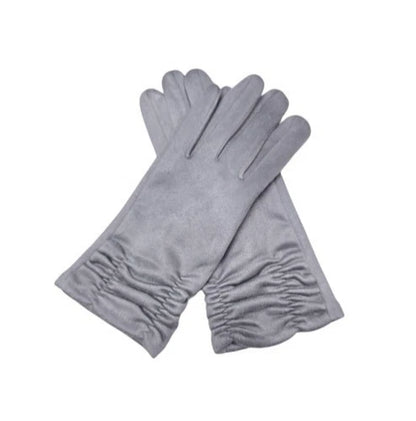 Women's Winter Gloves Faux Suede Soft Fleece Cozy Warm Ladies Fashion Gloves