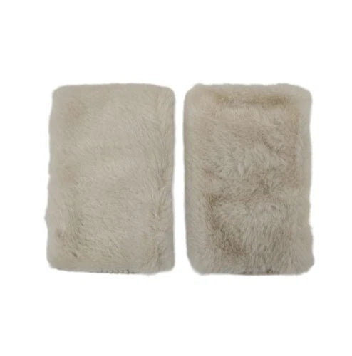 Women's Winter Fingerless Faux Suede Fur Gloves Mittens Soft Warm Fleece Lined UK