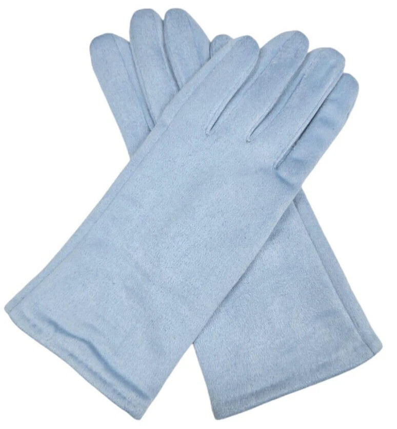 Women Plain Gloves Solid Colour Soft Cozy Warm Faux Suede Gloves  Fleece Touch Screen Gloves