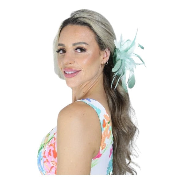 Elegant Small Flower Feathers Fascinator Hair Clip/Pin Ladies Day Wedding Party Prom Races Royal Ascot