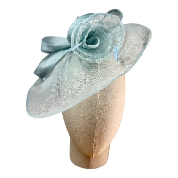 Womens Large Wedding Fascinator Headband Clip Flower Feather Hat Ladies Day Races Royal Ascot